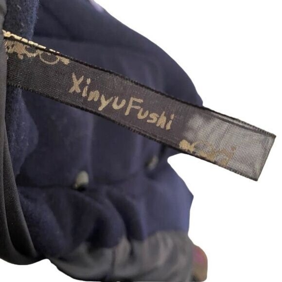 XinyuFushi Pea Coat Blue Jacket Gold Button Women's Coat Size Small - Picture 2 of 11